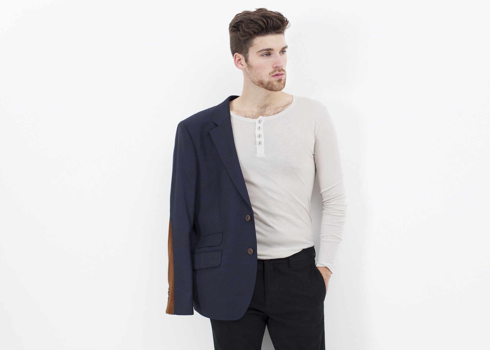 Swift Low Blazer in Navy - annaclothes