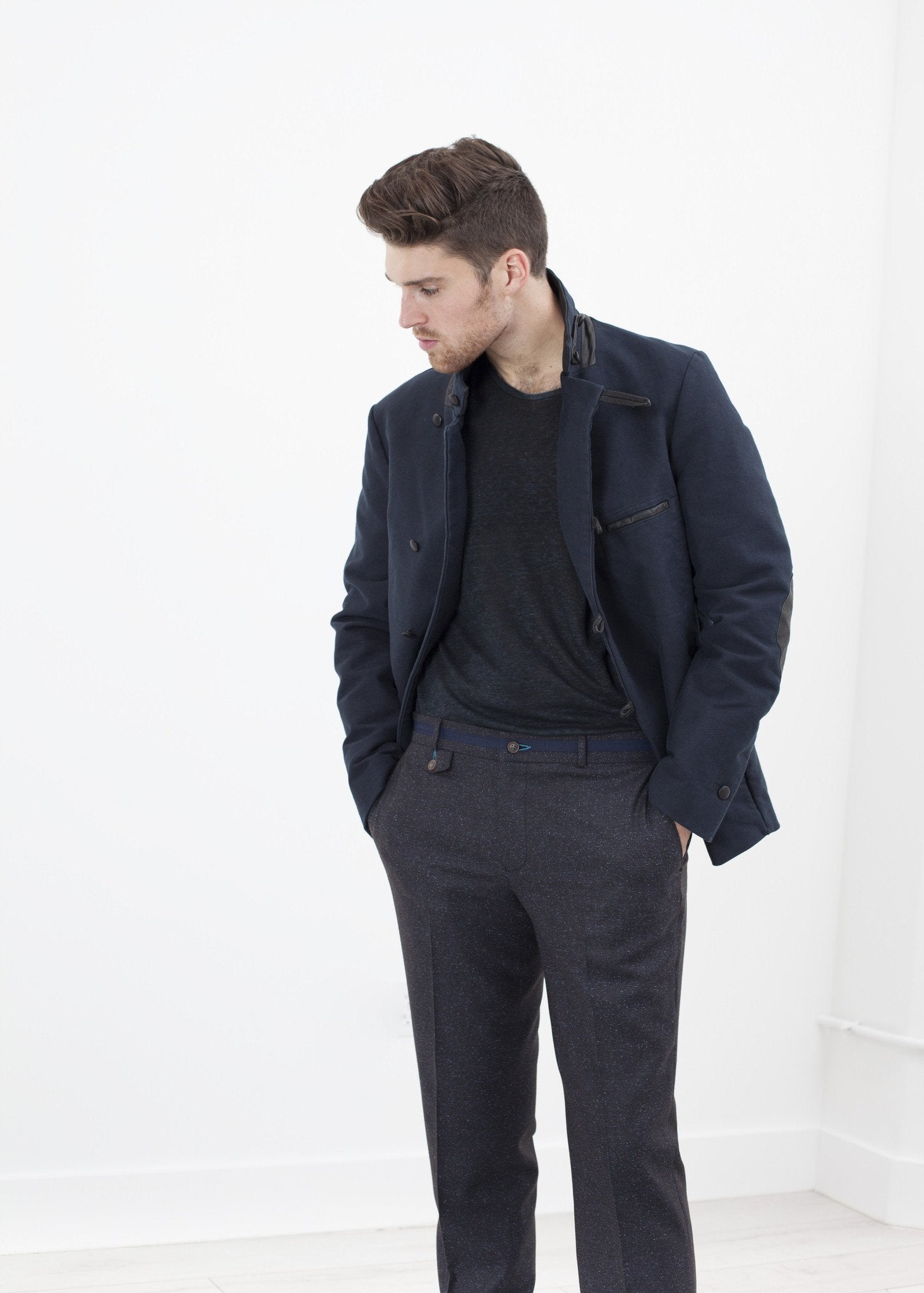 Taurin Jacket in Navy - annaclothes
