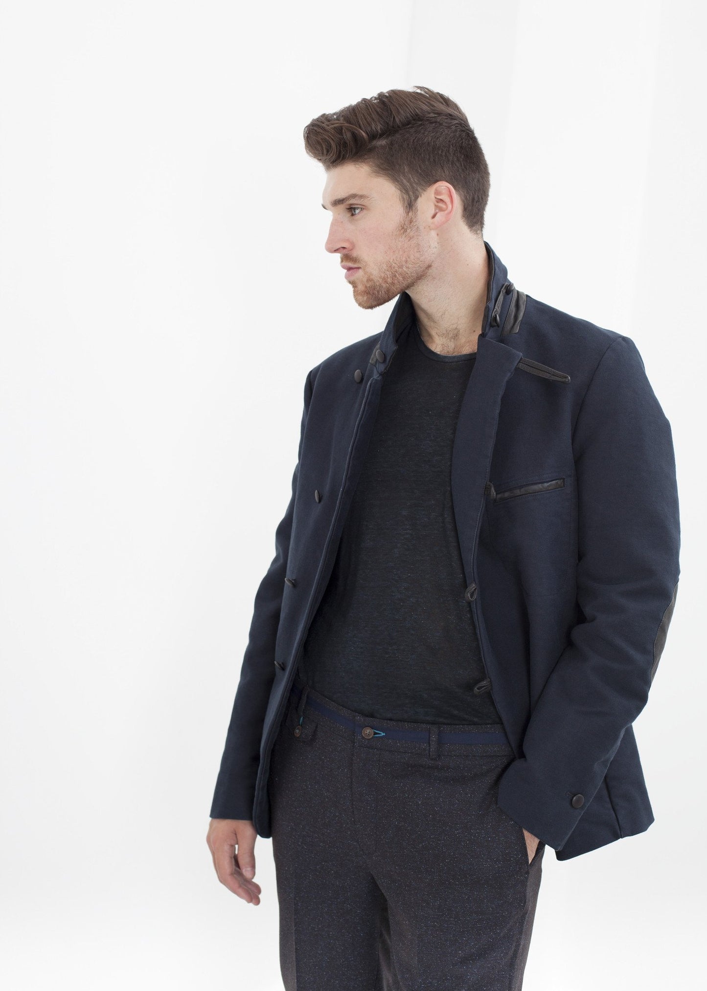 Taurin Jacket in Navy - annaclothes