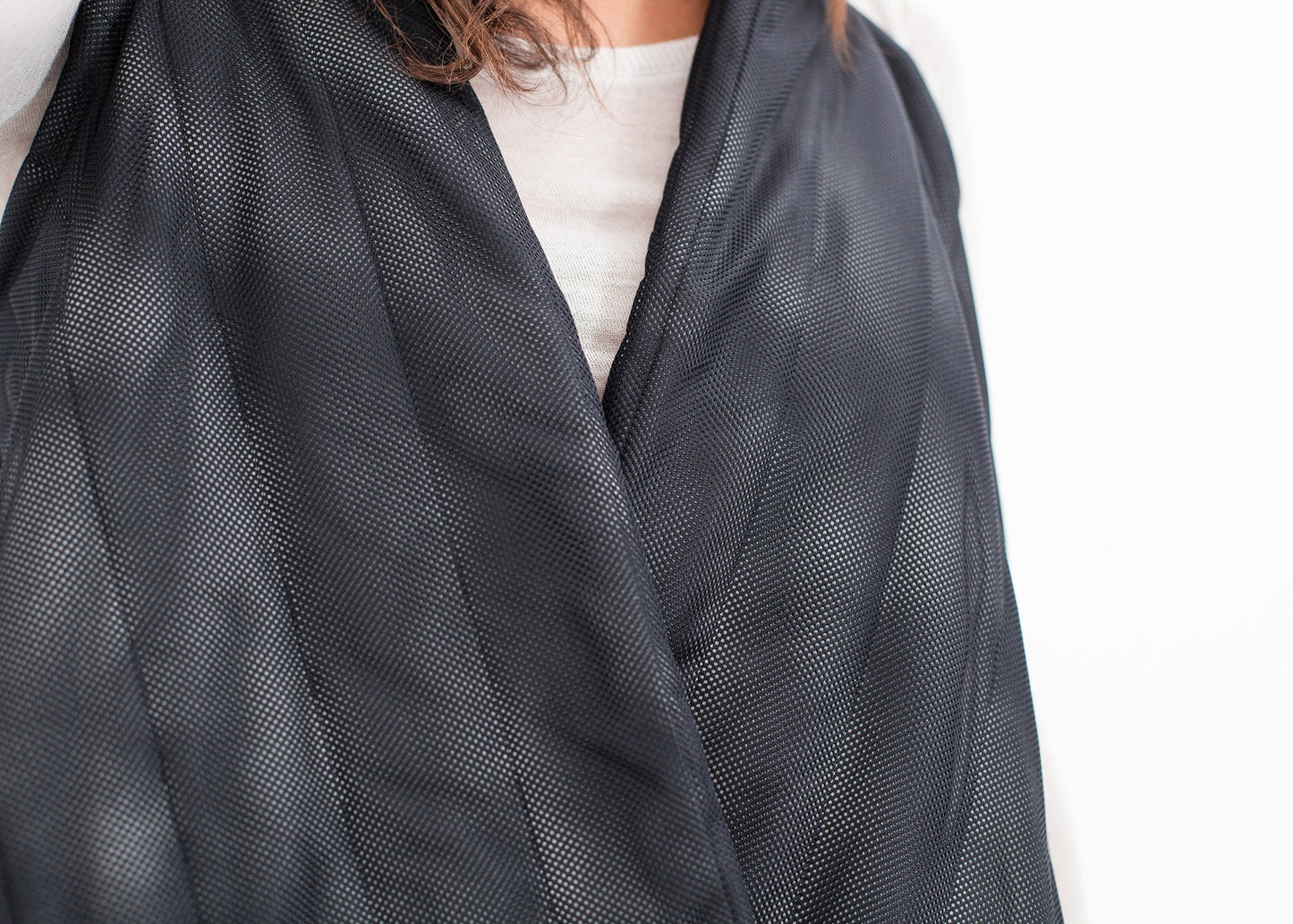 Quilted Mesh Waistcoat in Black/White - annaclothes