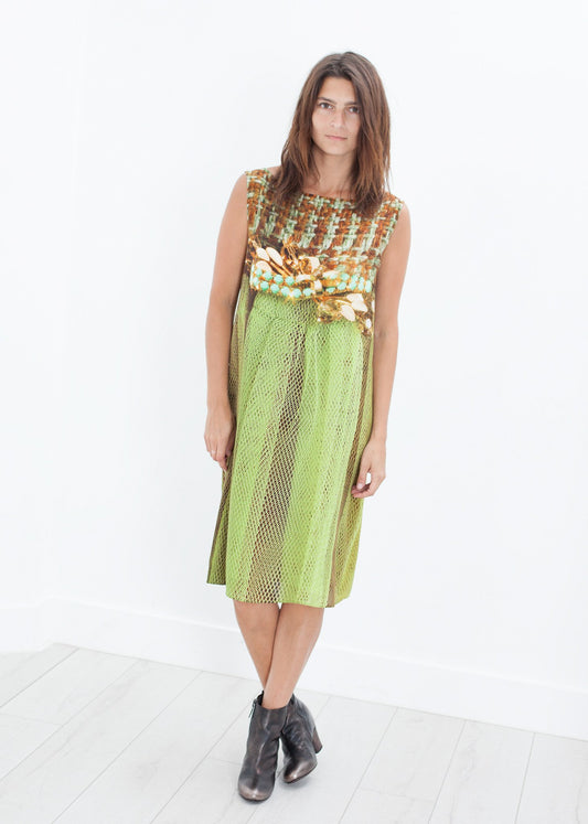 Silk Shift in Tweed and Net - annaclothes