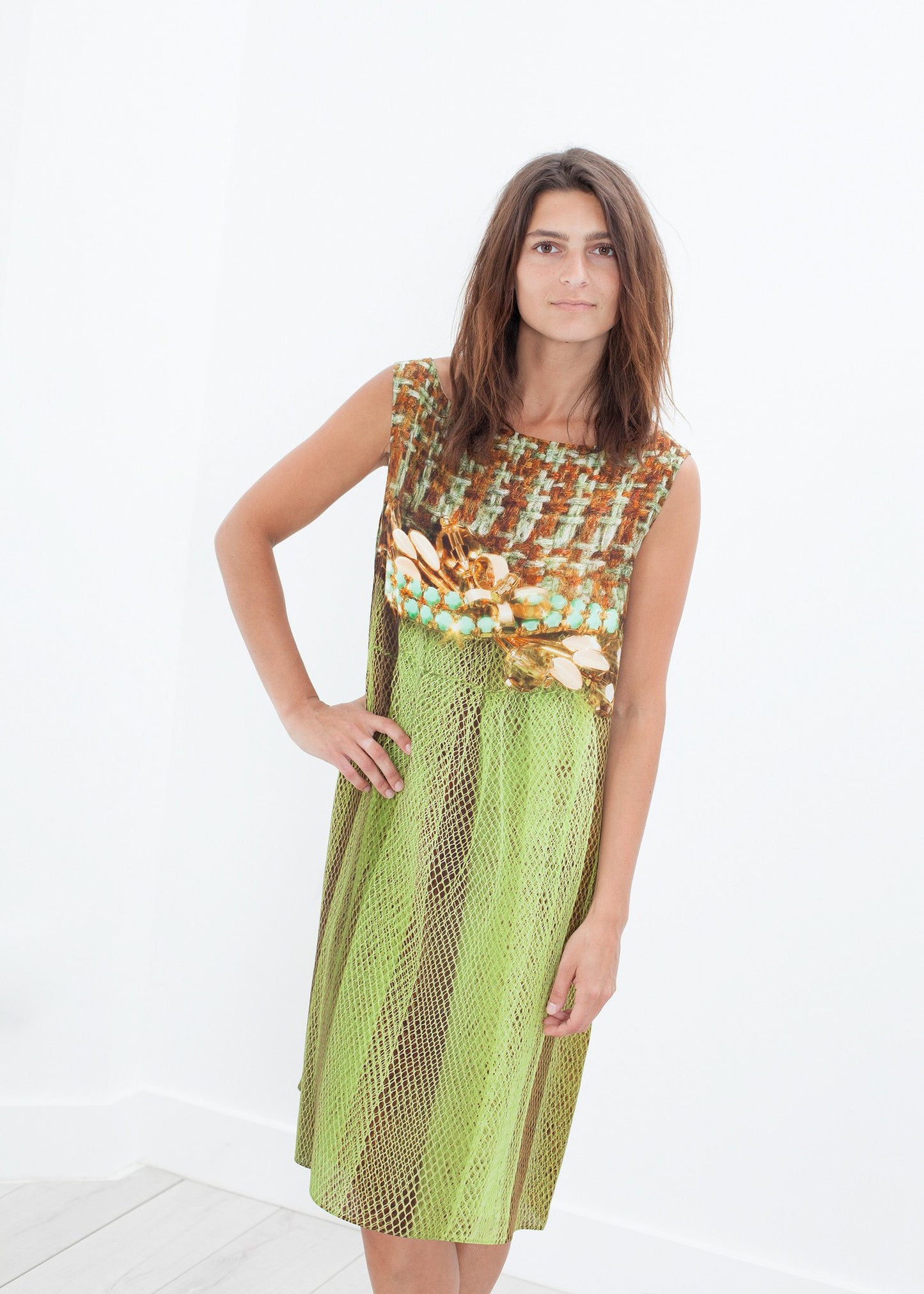 Silk Shift in Tweed and Net - annaclothes