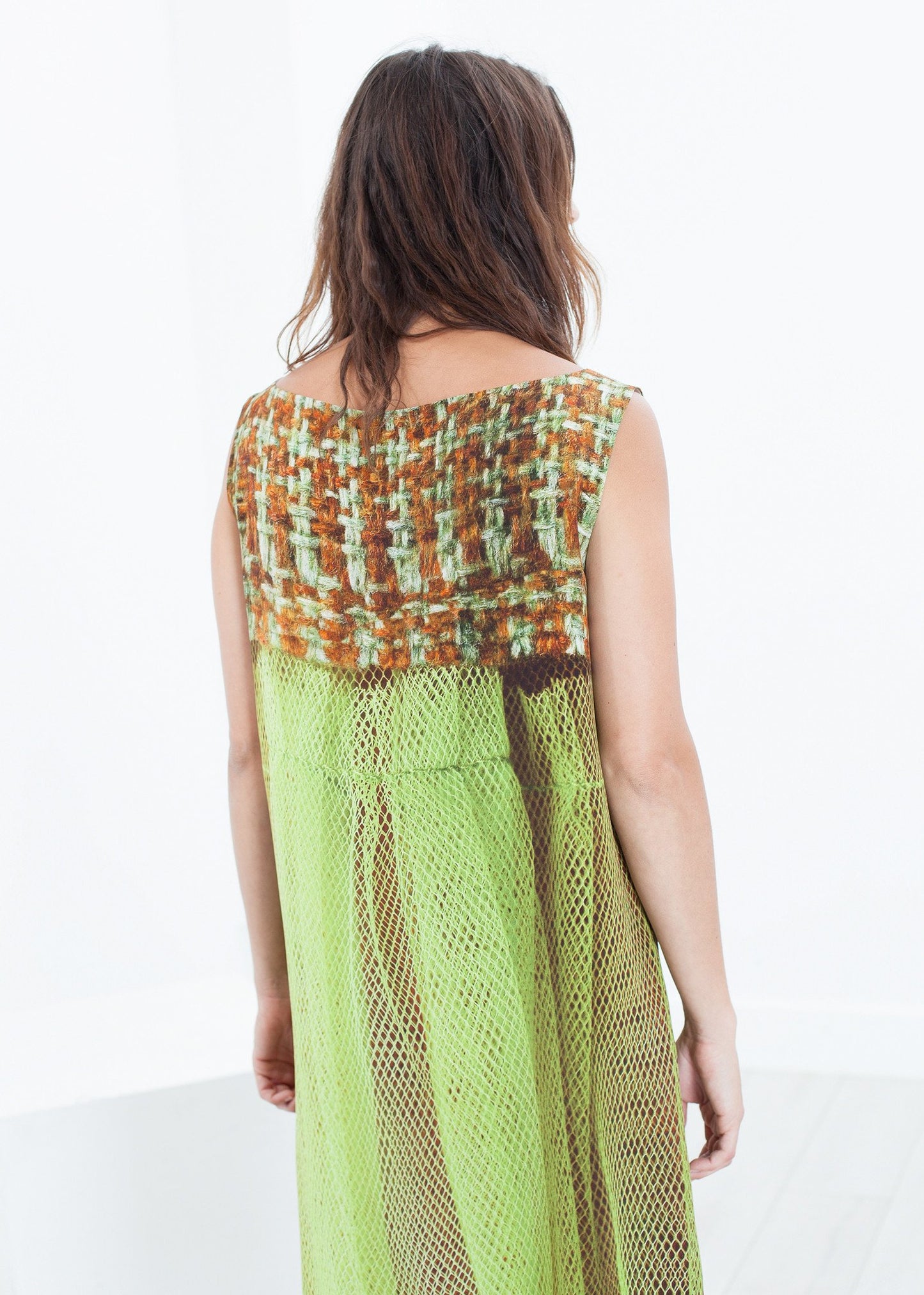 Silk Shift in Tweed and Net - annaclothes