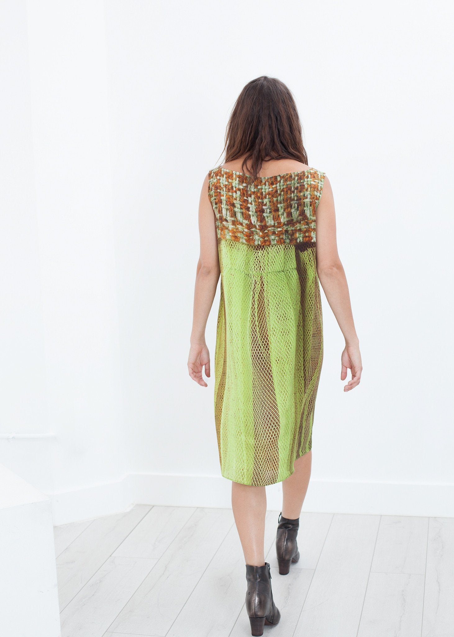 Silk Shift in Tweed and Net - annaclothes