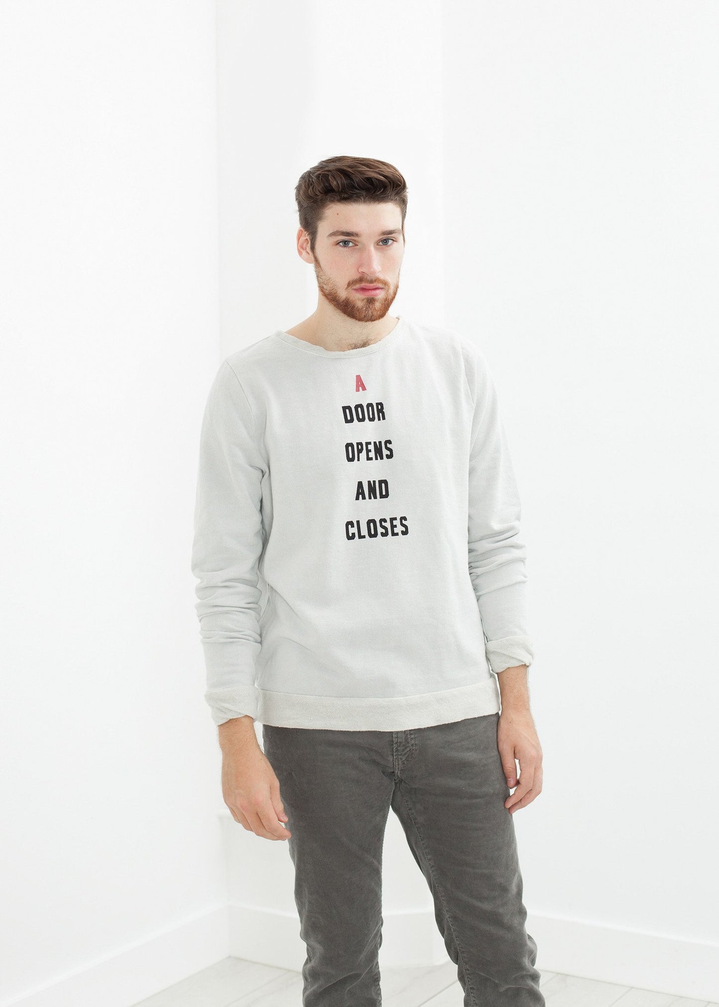 Vintage Sweatshirt in Light Grey - annaclothes
