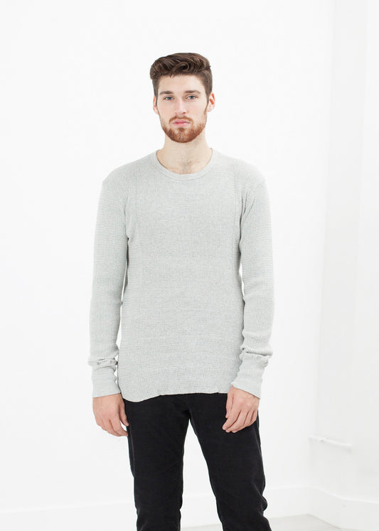 Waffle Knit Long Sleeve Tee - annaclothes