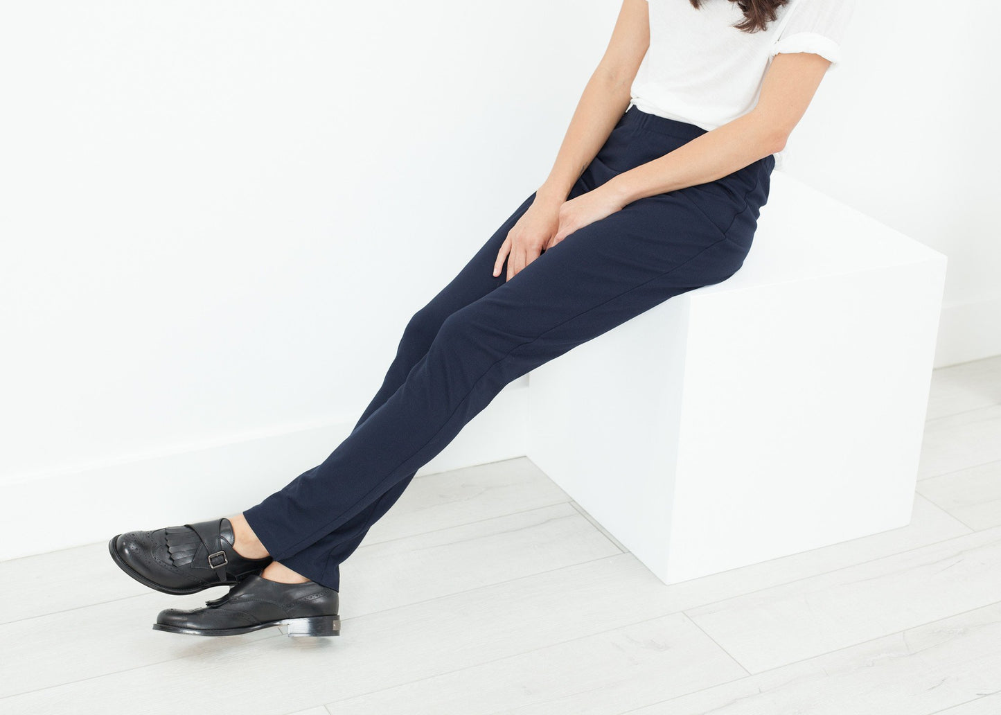 Easy Slim Pant in Navy - annaclothes