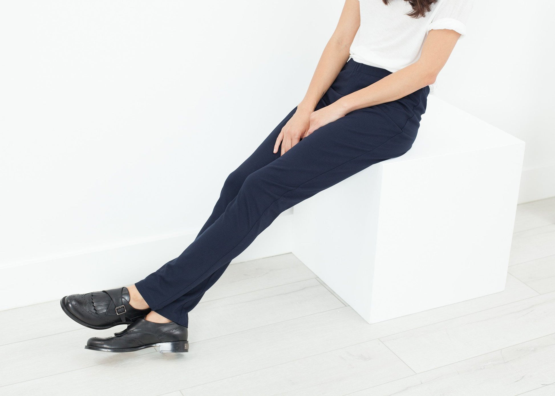 Easy Slim Pant in Navy - annaclothes