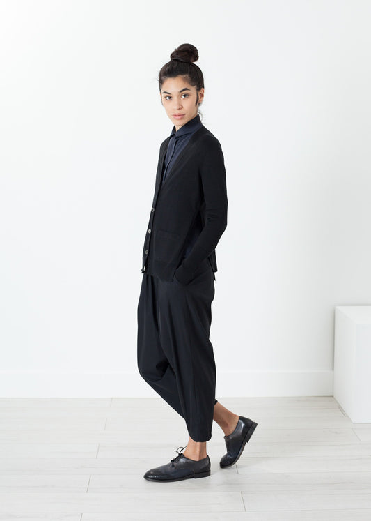 Square Cardigan in Black - annaclothes