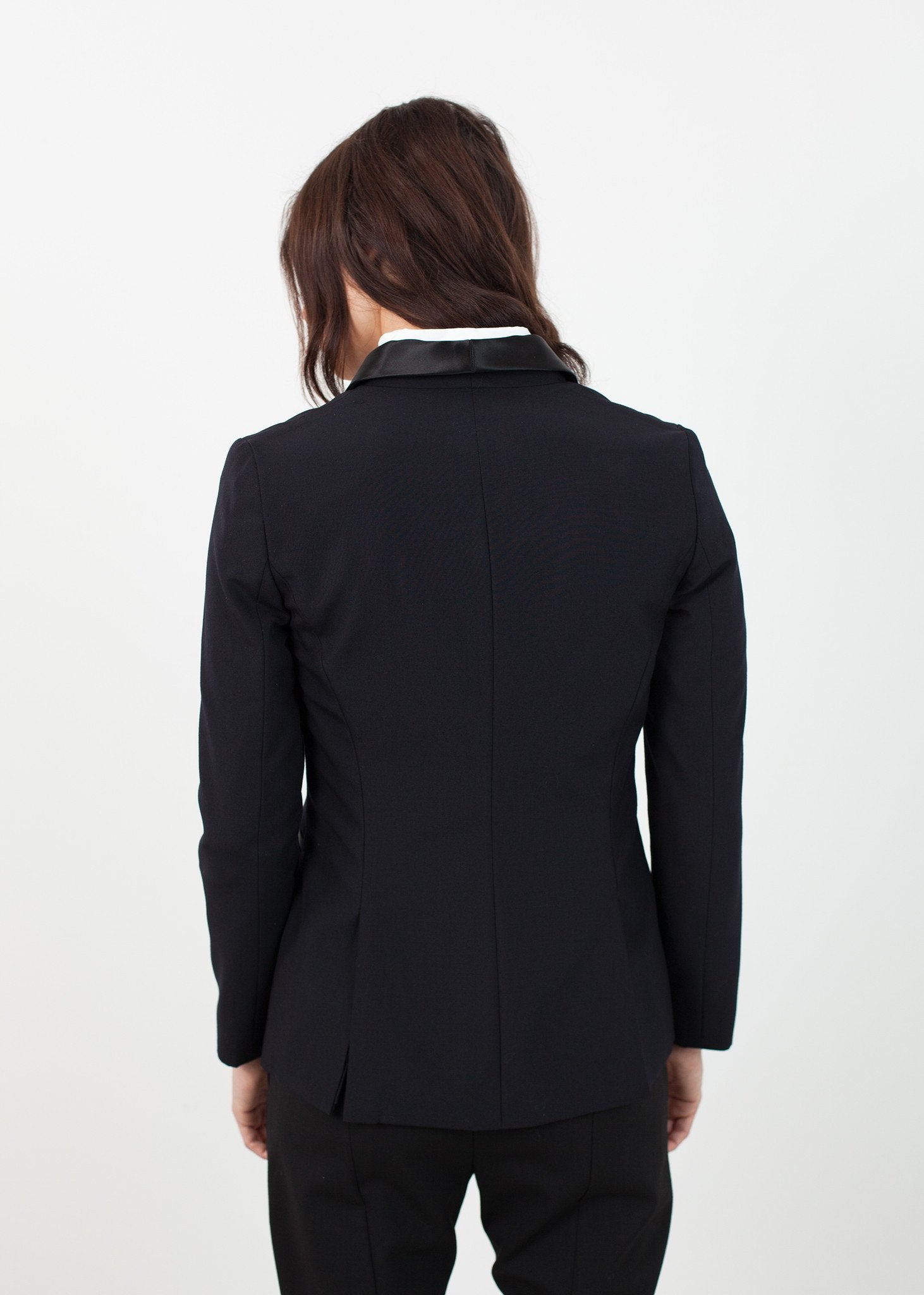 Shawl Collar Blazer in Black - annaclothes