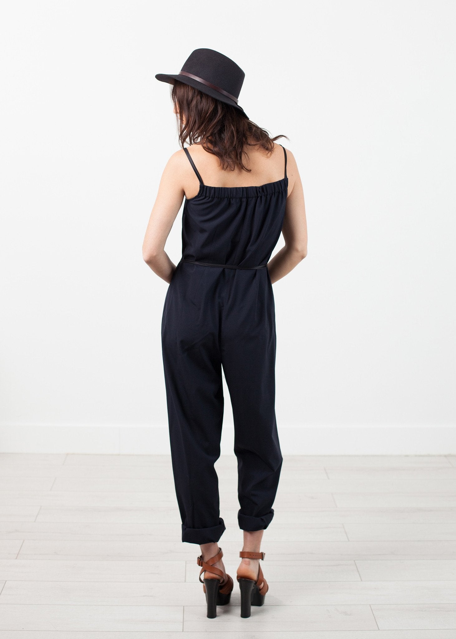 Sleeveless Jumpsuit in Navy - annaclothes