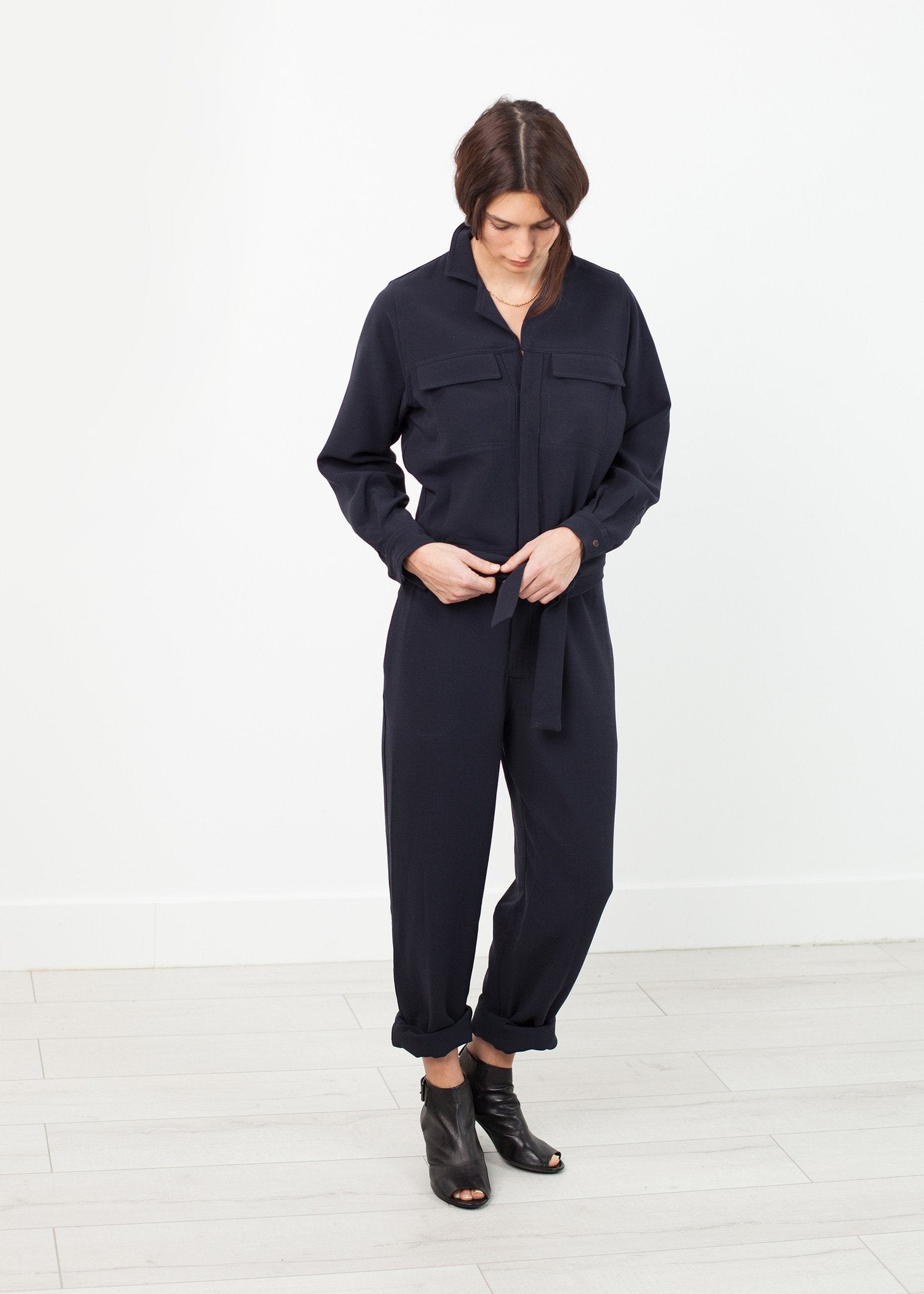 Worker Jumpsuit in Navy - annaclothes