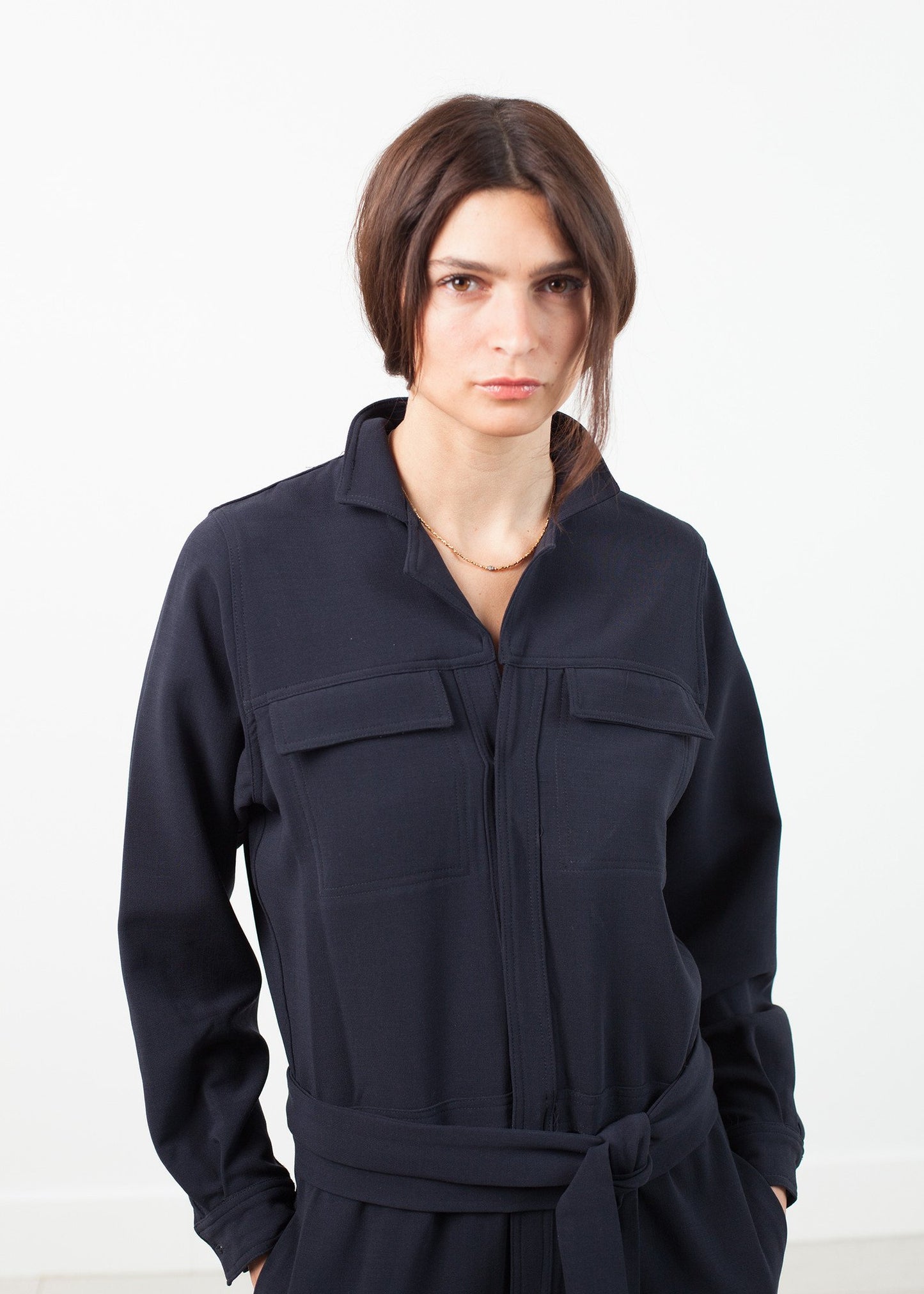 Worker Jumpsuit in Navy - annaclothes