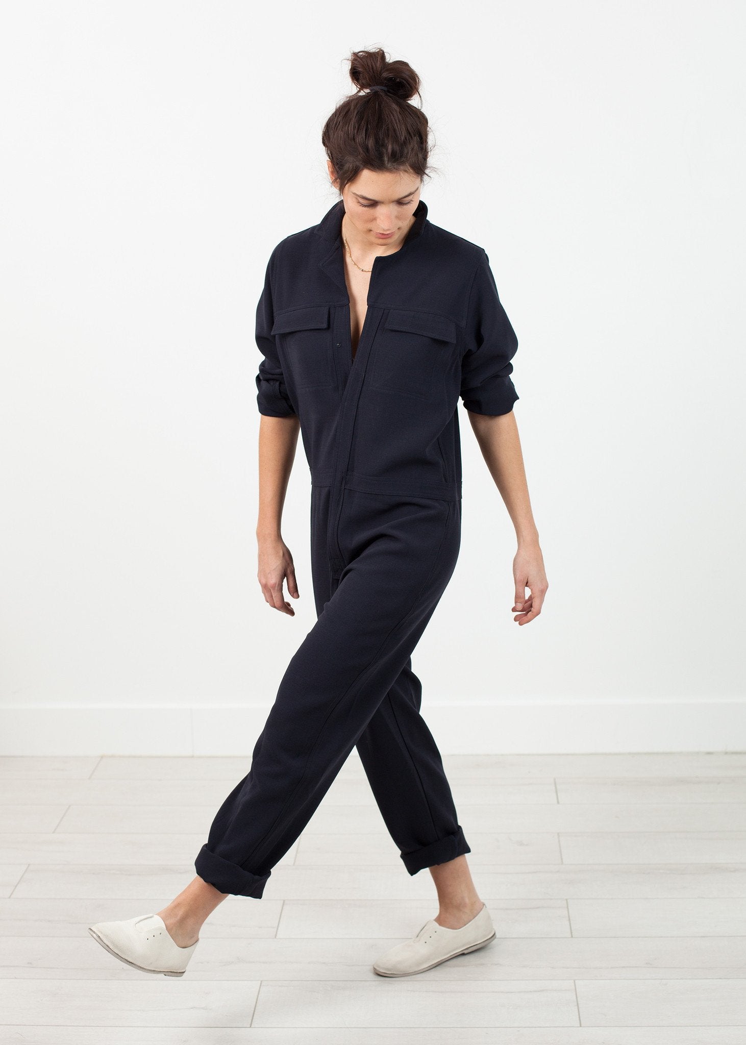 Worker Jumpsuit in Navy - annaclothes