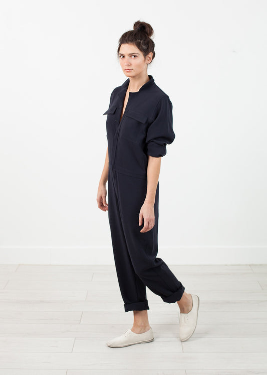 Worker Jumpsuit in Navy - annaclothes