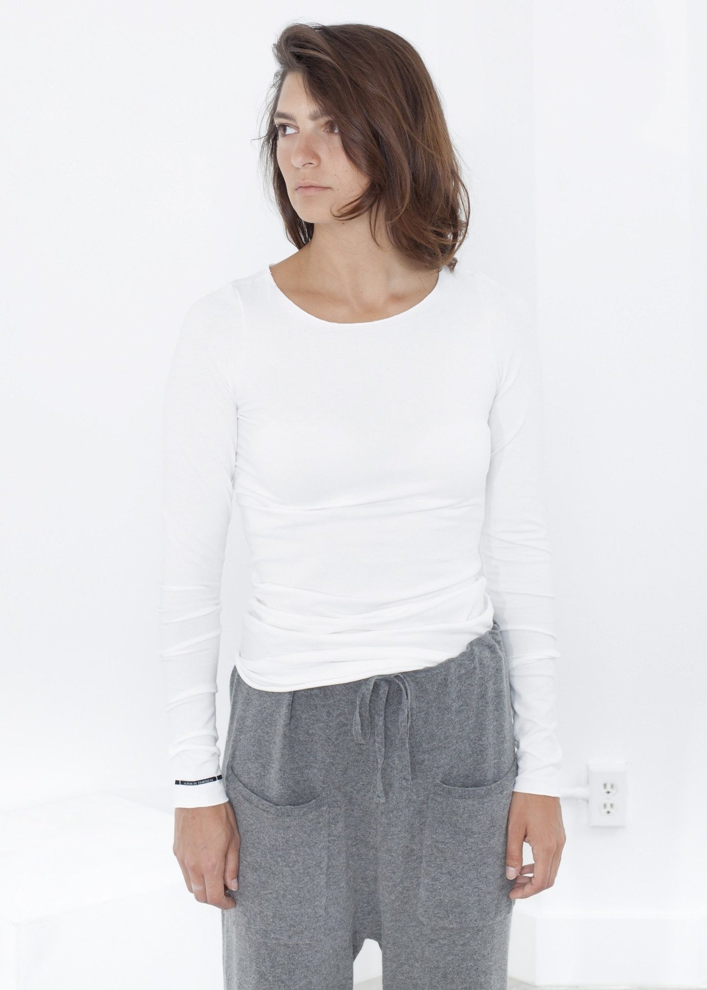 Stretch Tee in Milk - annaclothes