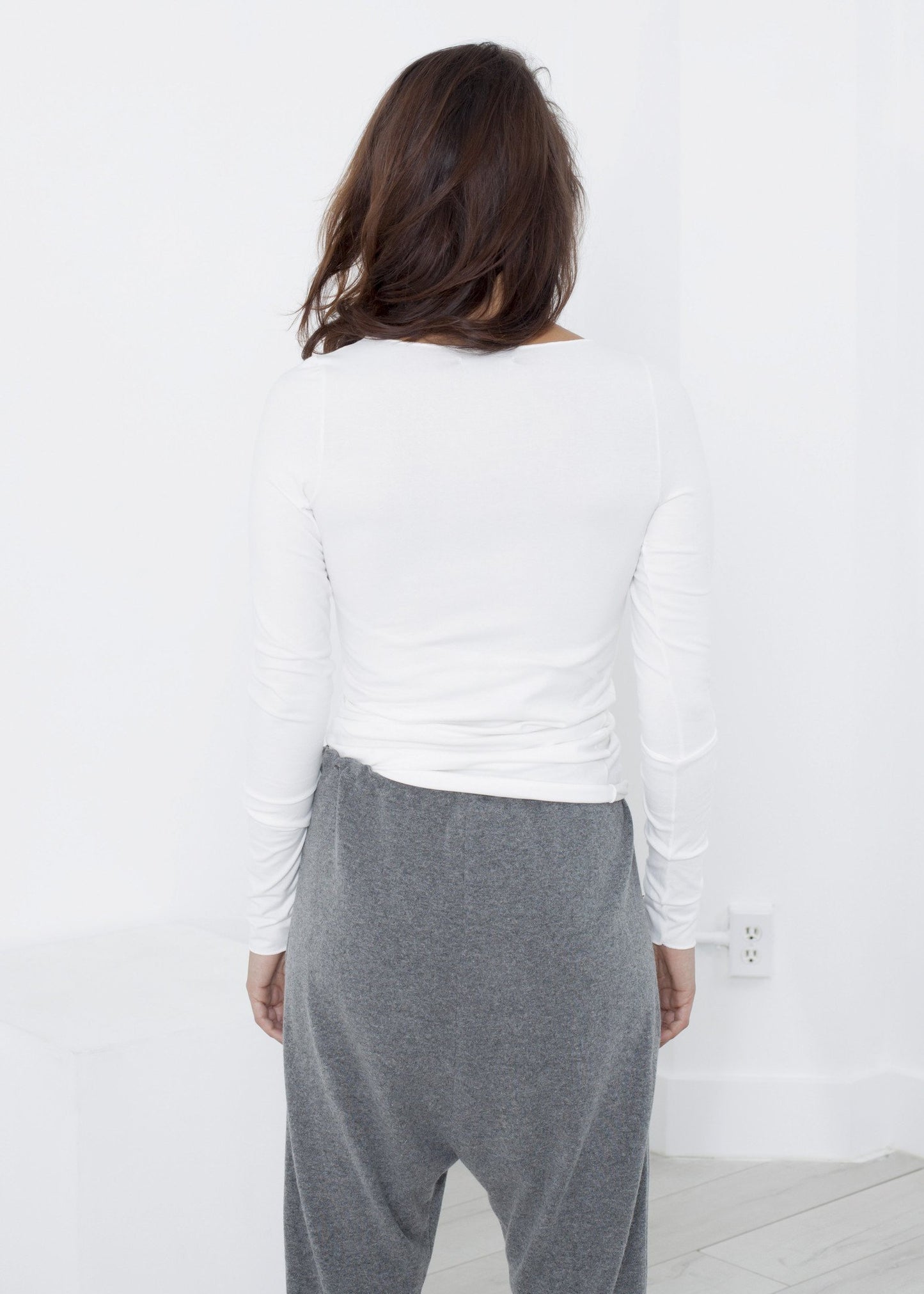 Stretch Tee in Milk - annaclothes