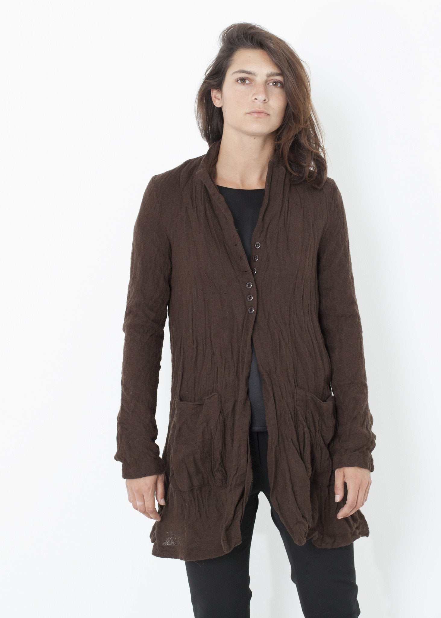 Ghost Wool Jacket in Brown - annaclothes