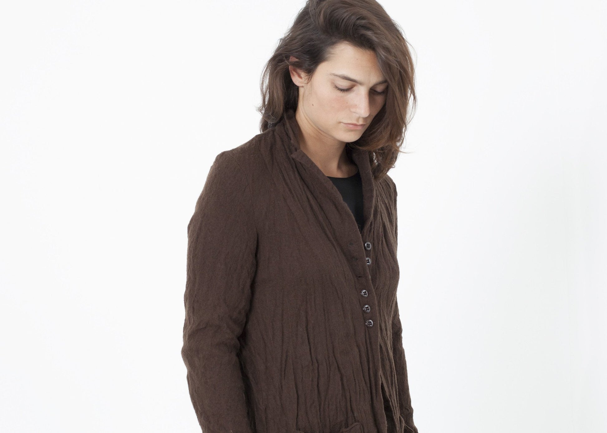 Ghost Wool Jacket in Brown - annaclothes