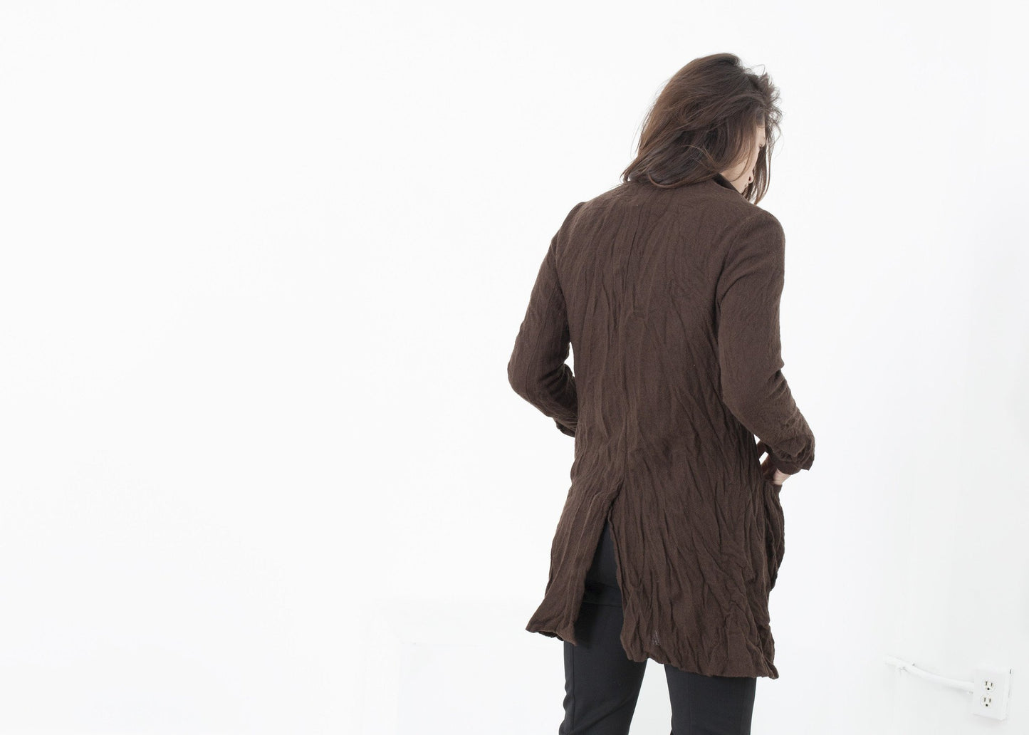 Ghost Wool Jacket in Brown - annaclothes