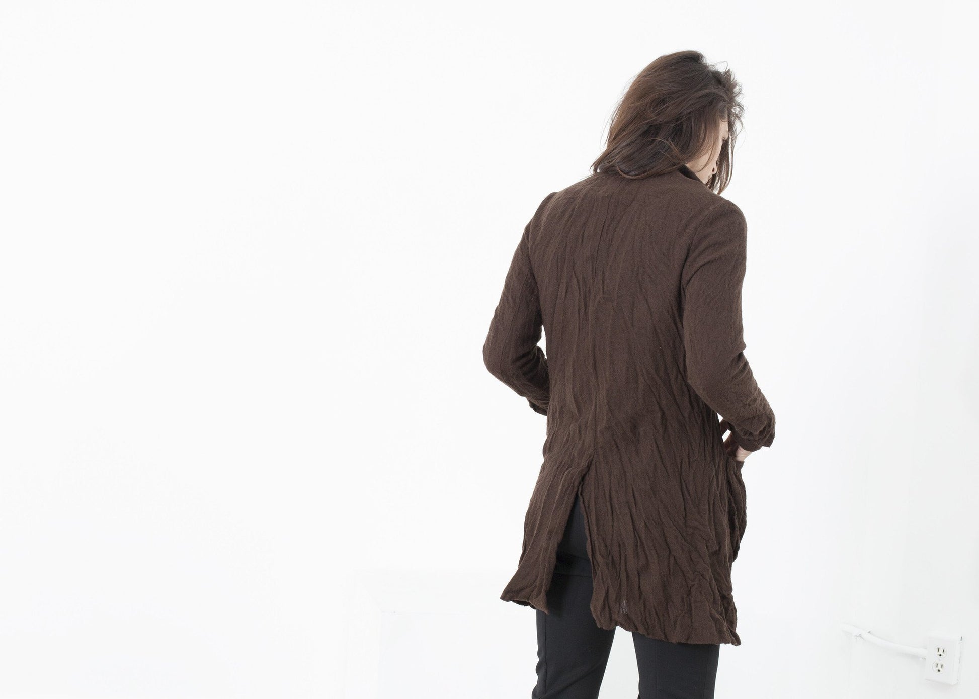 Ghost Wool Jacket in Brown - annaclothes
