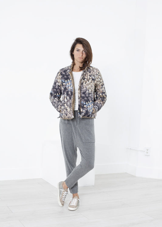 Deione Coat in Graphite Floral - annaclothes