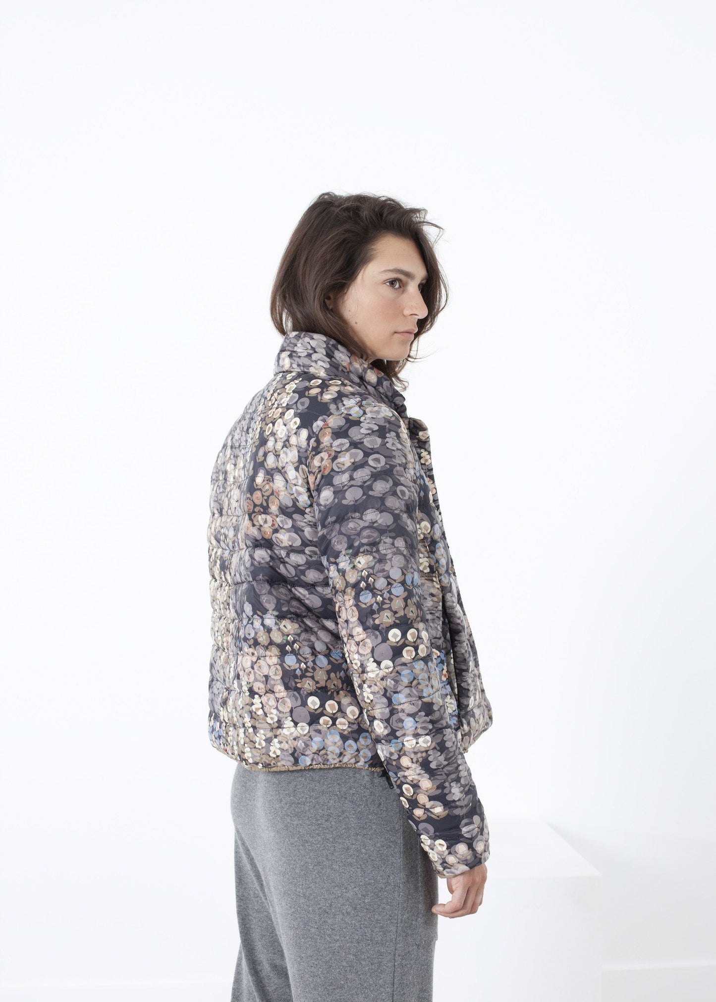 Deione Coat in Graphite Floral - annaclothes