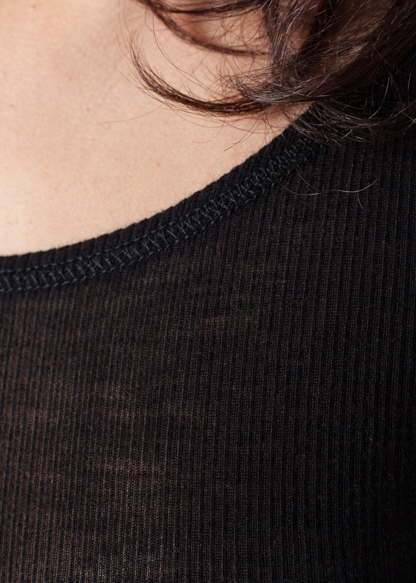 Easy Ribbed Tank in Black - annaclothes