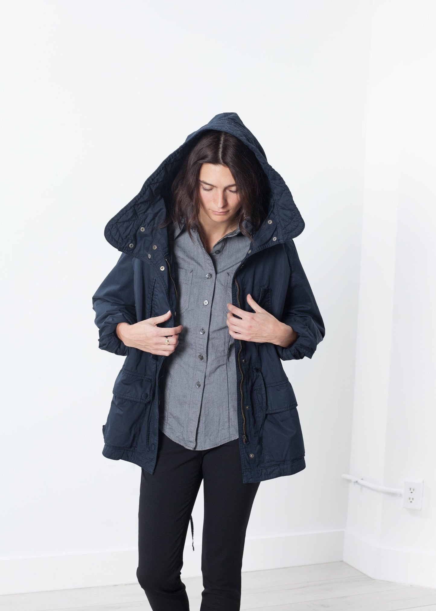 Marquee Coat in Steel - annaclothes