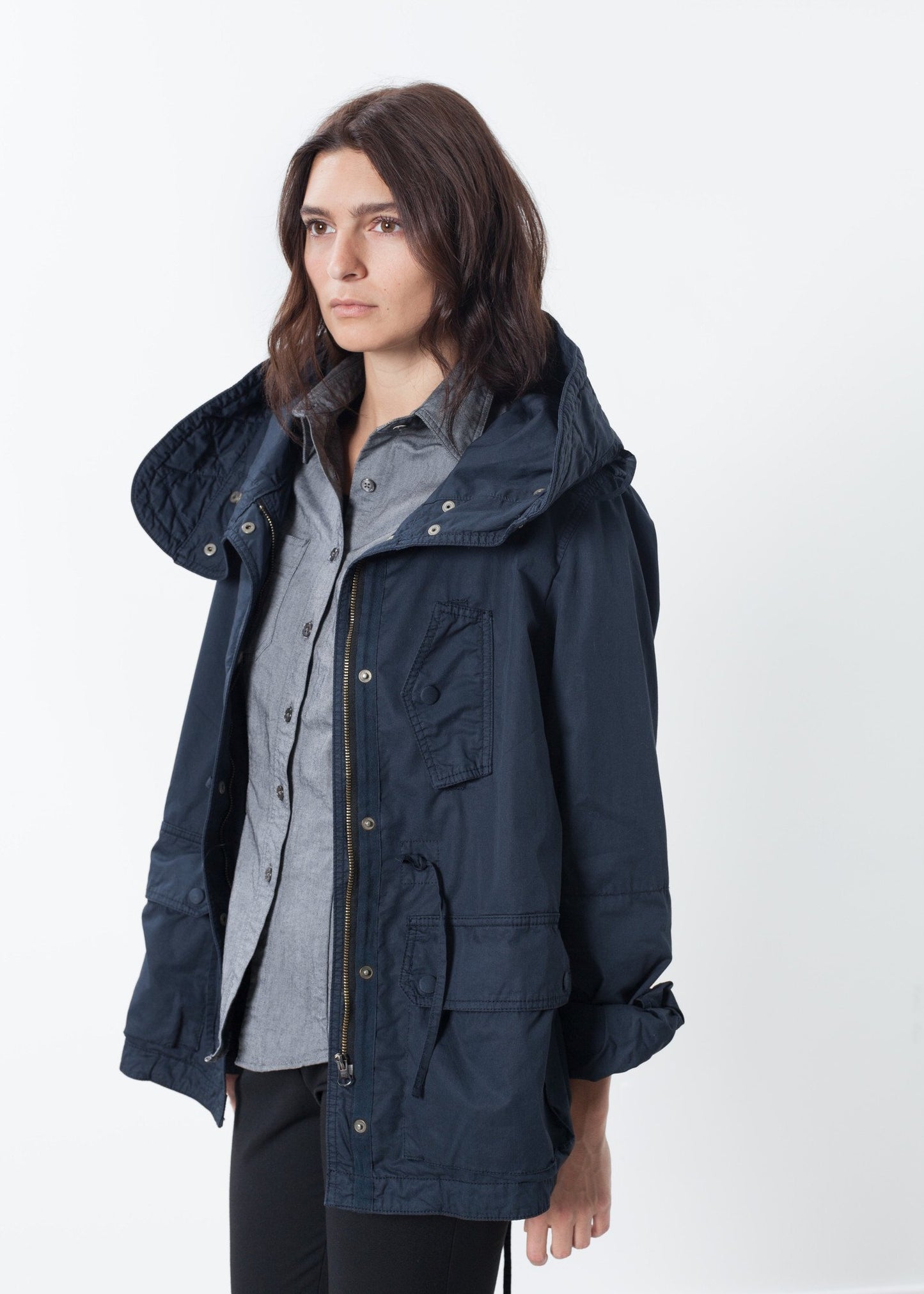 Marquee Coat in Steel - annaclothes