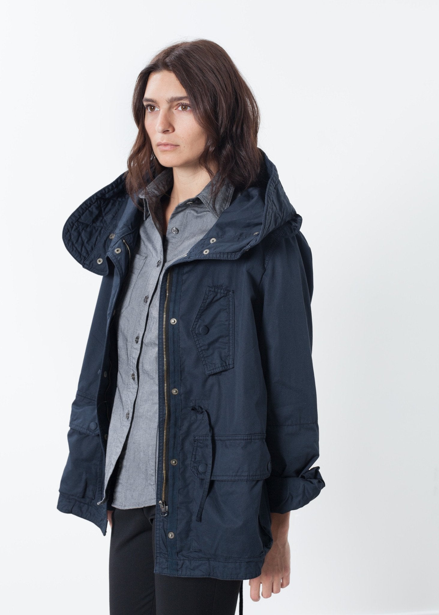 Marquee Coat in Steel - annaclothes