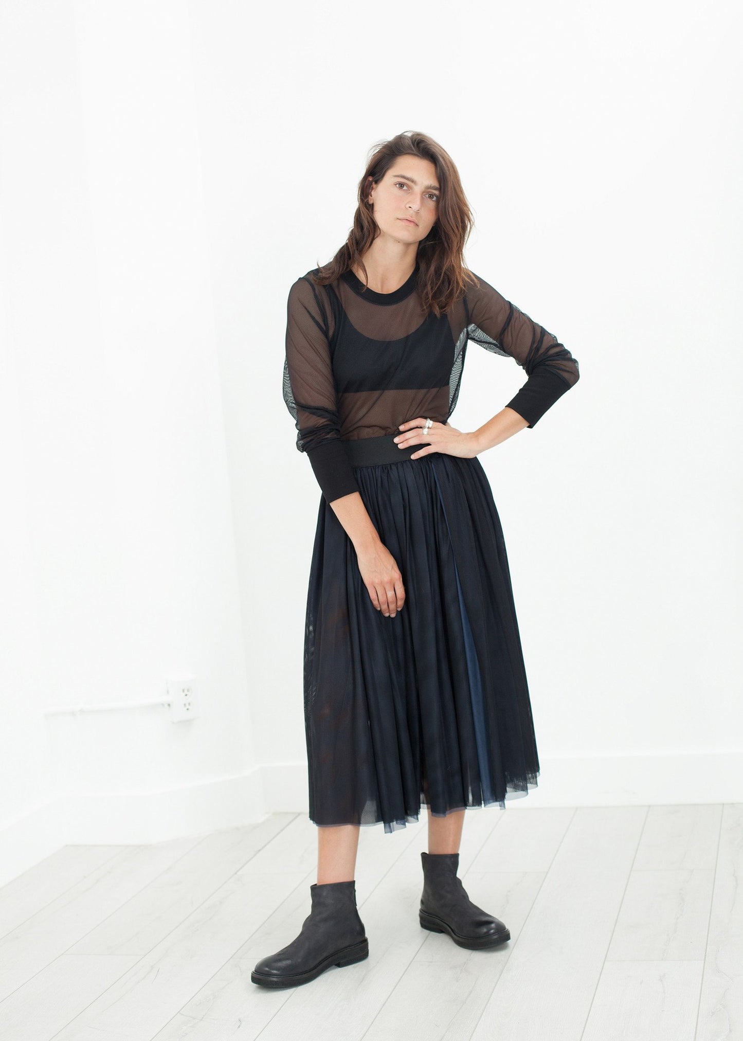 Net Panel Skirt - annaclothes