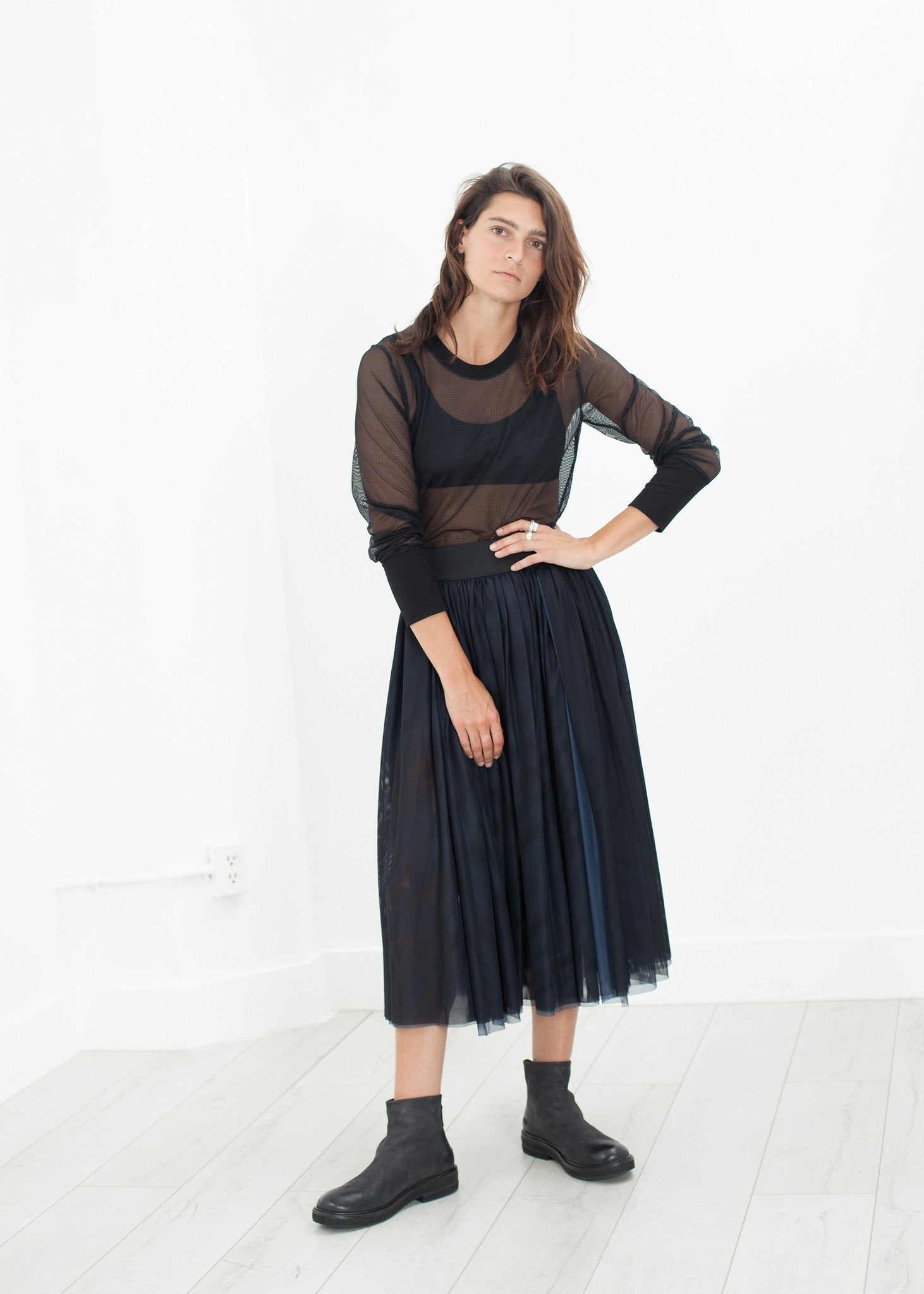 Net Panel Skirt - annaclothes