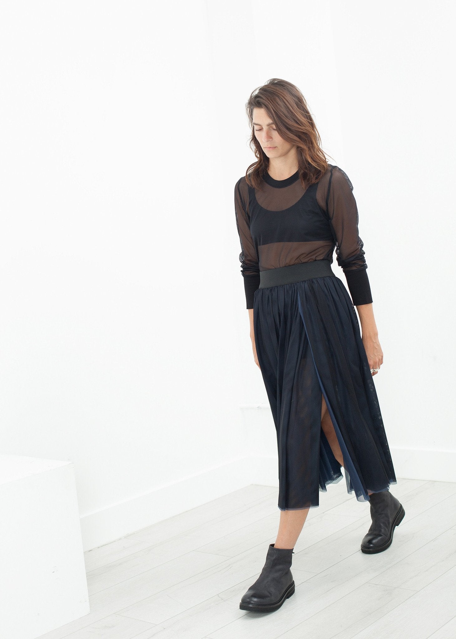 Net Panel Skirt - annaclothes
