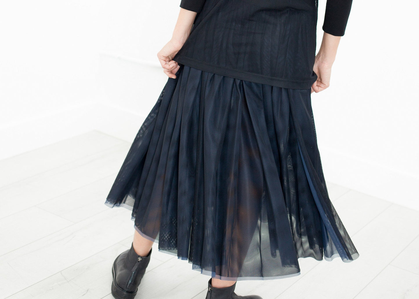 Net Panel Skirt - annaclothes