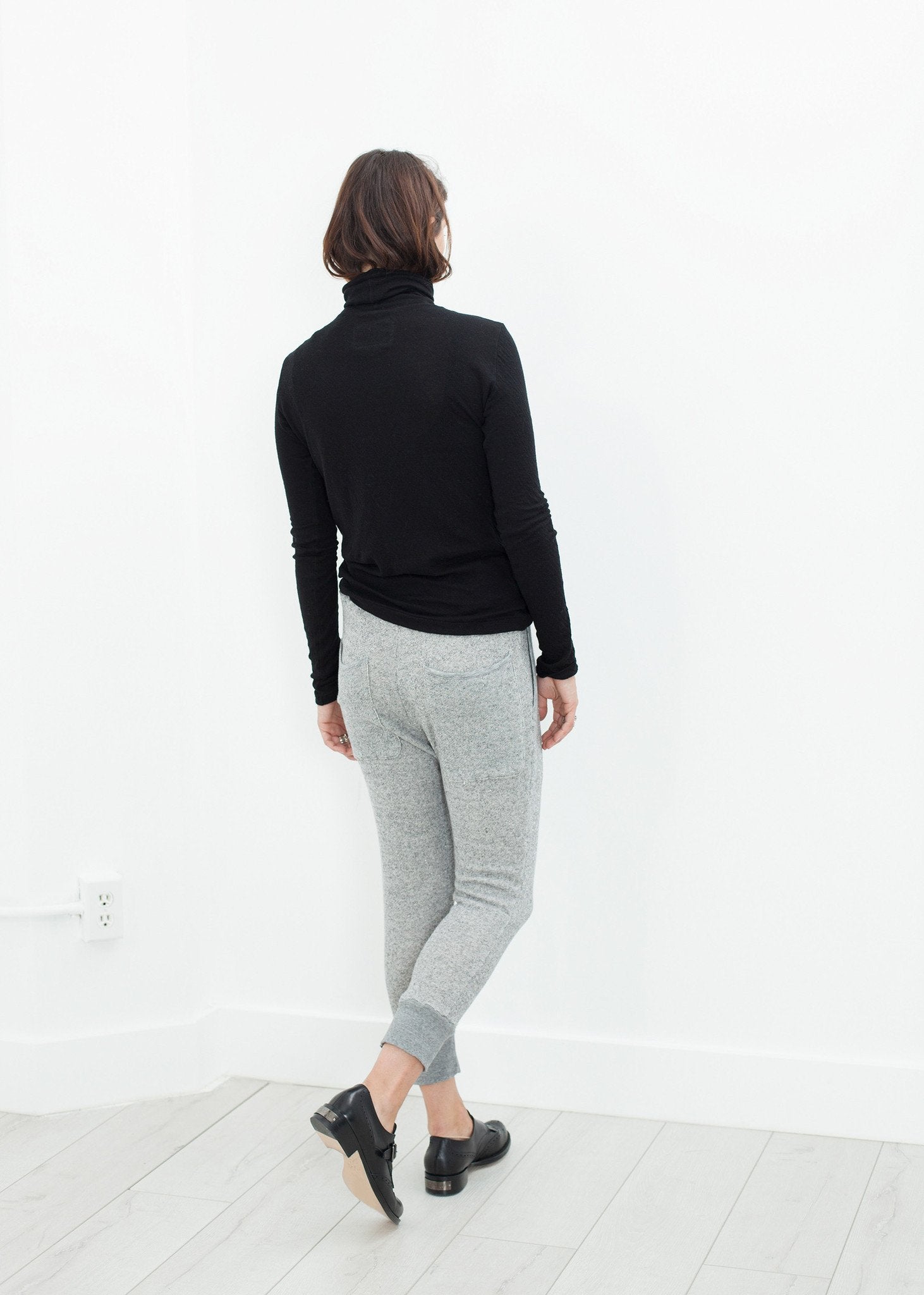 Highsoft Cropped Sweat in Heather Grey - annaclothes
