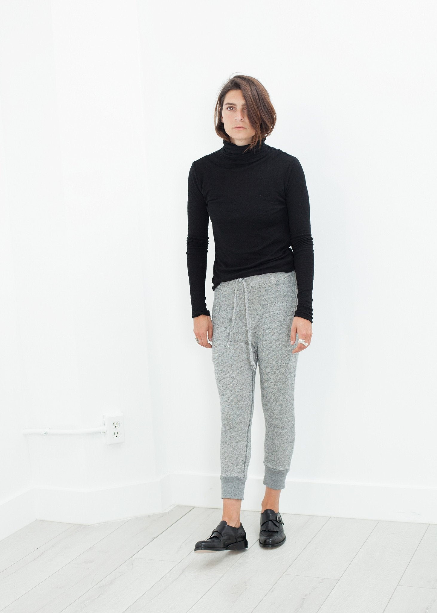 Highsoft Cropped Sweat in Heather Grey - annaclothes