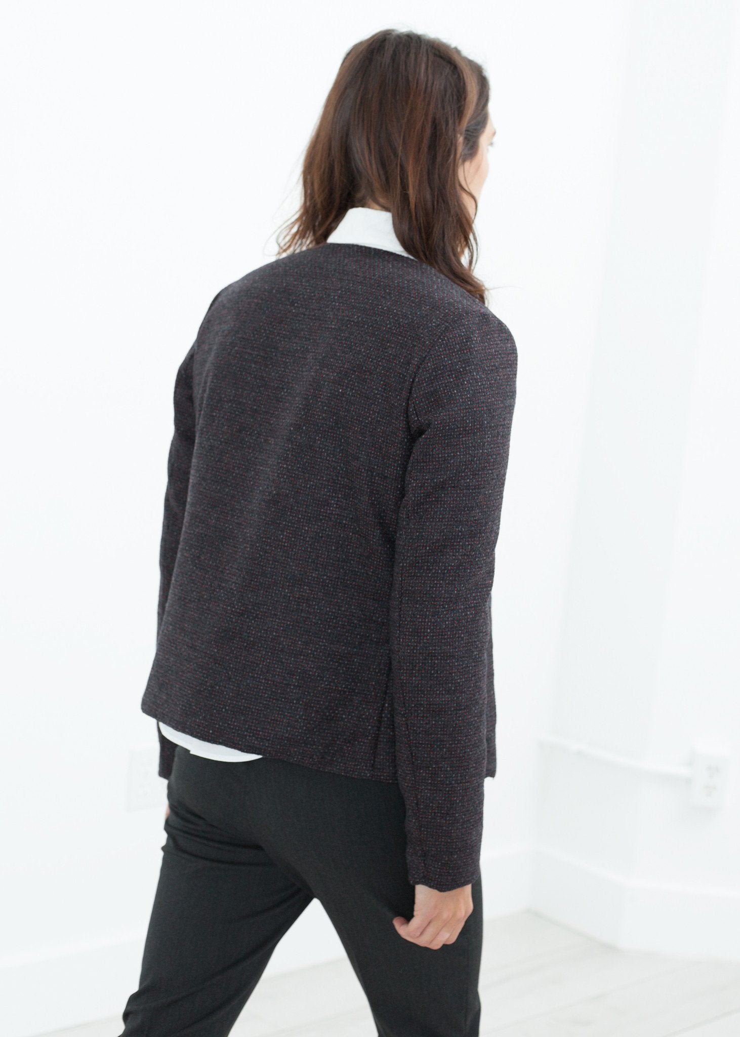 Camelia Reversible Jacket in Black/Red - annaclothes