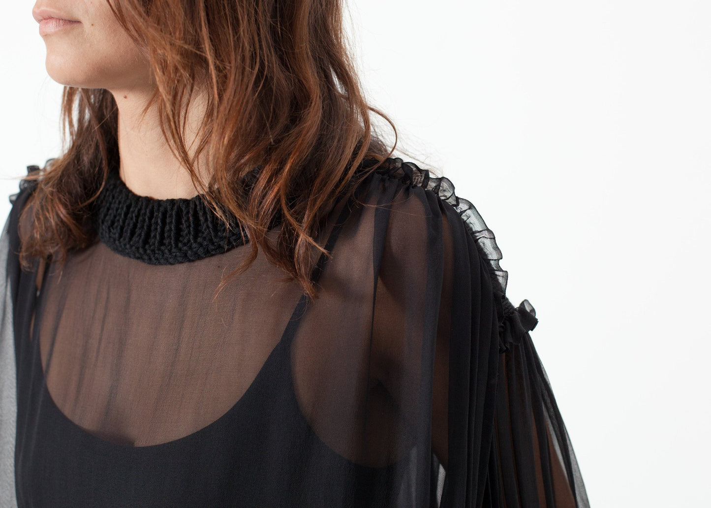 Poet Silk Sweater in Black - annaclothes