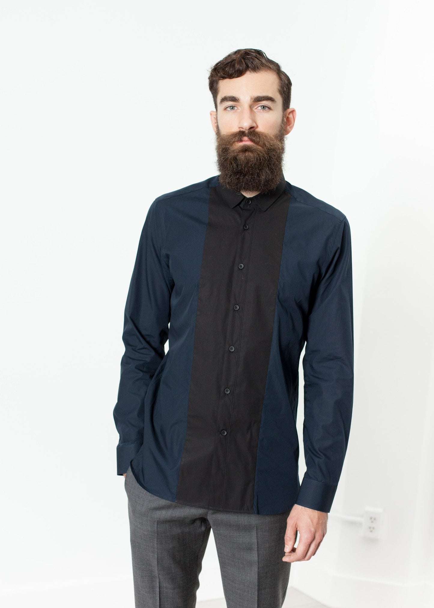 Camicia Classic Shirt in Navy - annaclothes