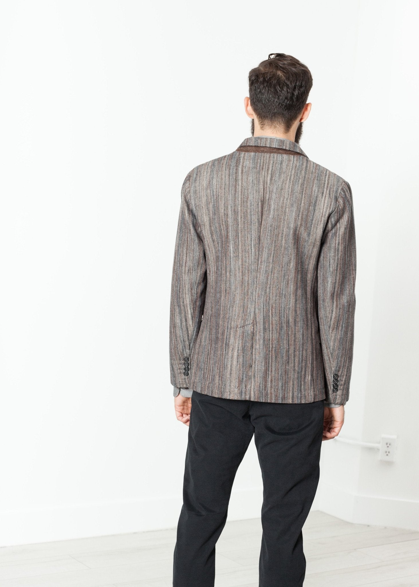 Watercolor Sport Jacket in Brown/Blue - annaclothes