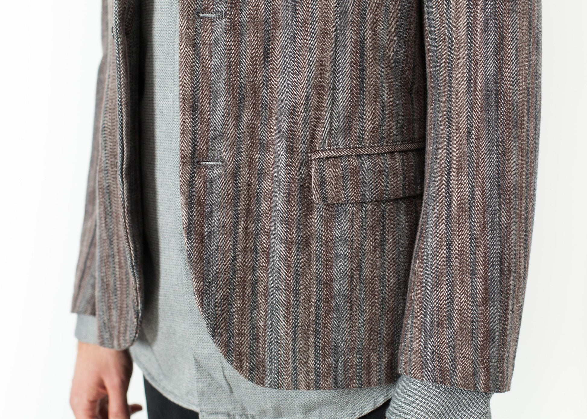 Watercolor Sport Jacket in Brown/Blue - annaclothes