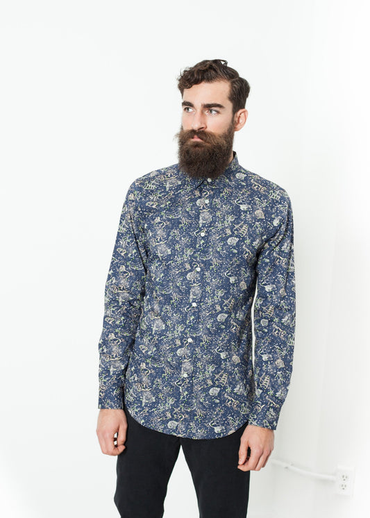 Camicia Slim Shirt in Celestial - annaclothes
