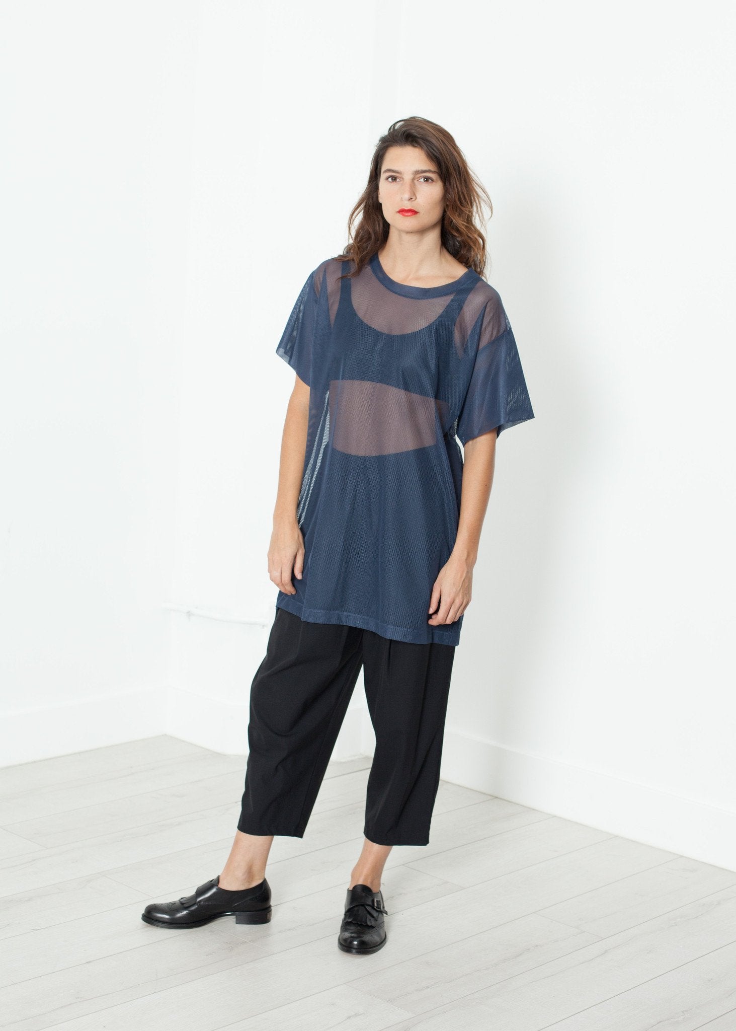 Mesh Over Dress in Navy - annaclothes