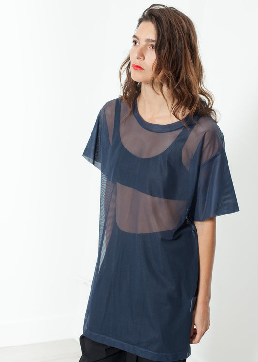 Mesh Over Dress in Navy - annaclothes