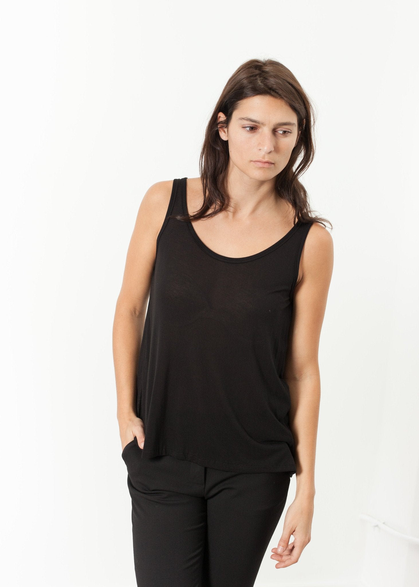 Brandy Tank in Black - annaclothes