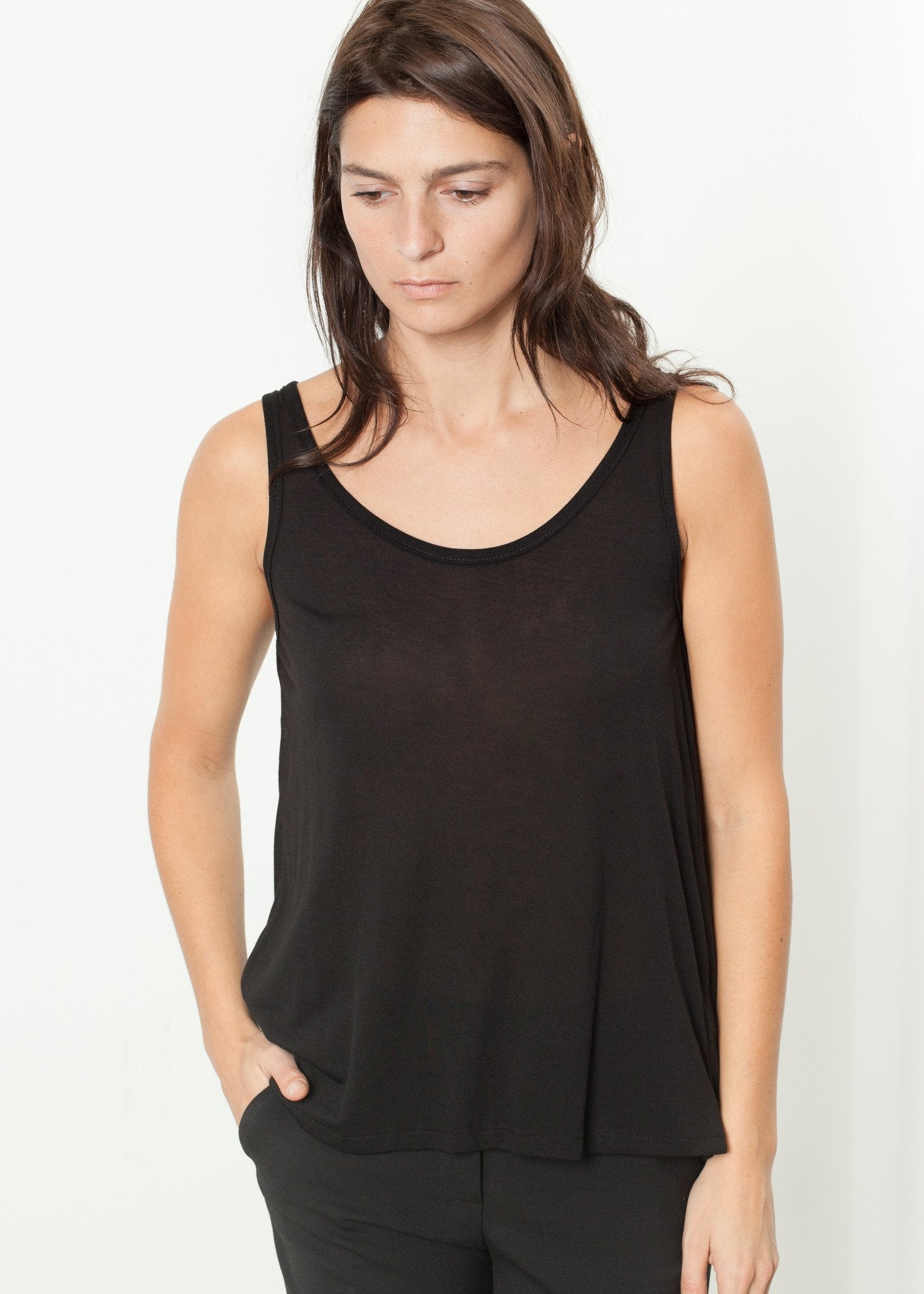 Brandy Tank in Black - annaclothes