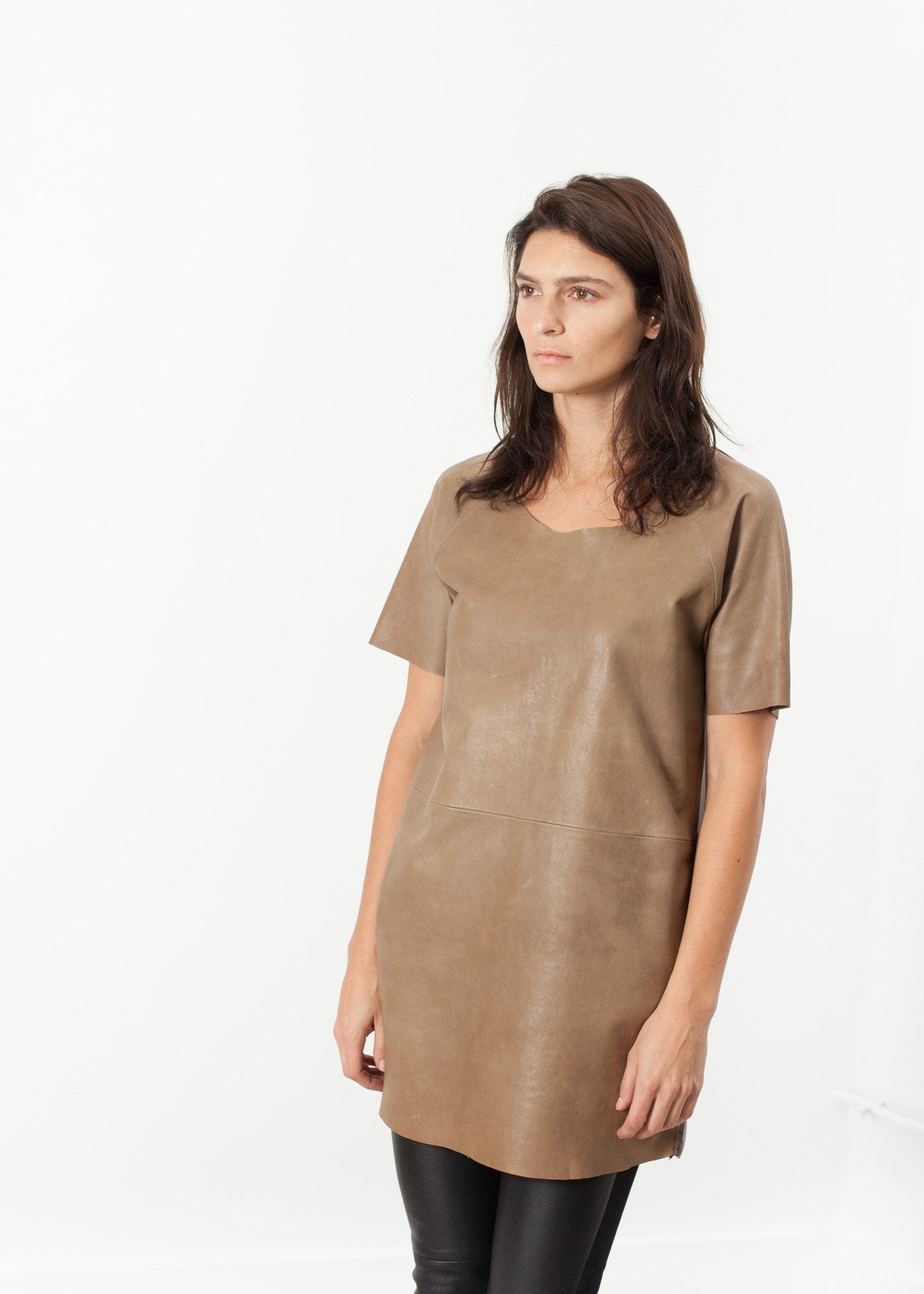 Leather Front Tunic - annaclothes