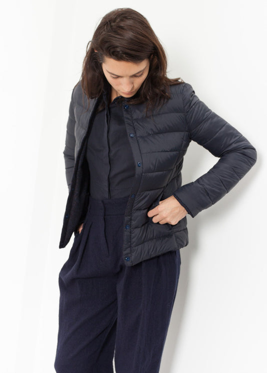 Camelia Reversible Jacket in Navy/Blue - annaclothes