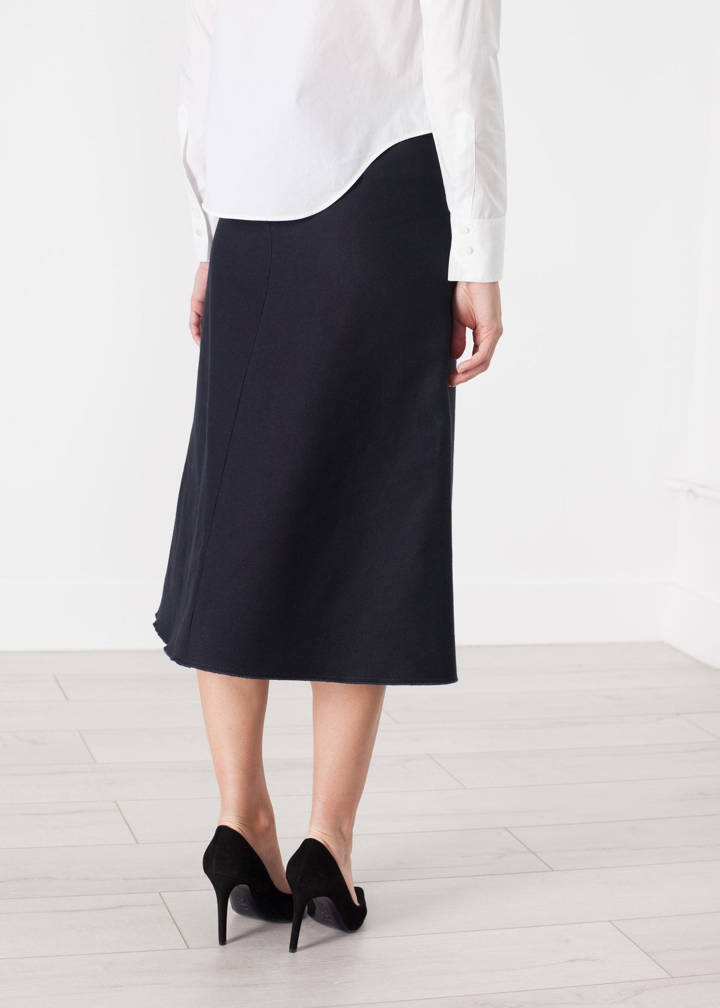 Tulle Pleat Skirt in Navy - annaclothes